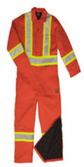 Duck Coverall Insulated w/o Hood Hi-Vis Orange