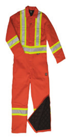 Duck Coverall Insulated w/o Hood Hi-Vis Orange